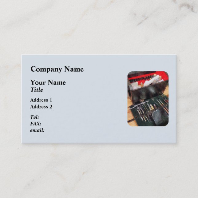 Tarjeta De Visita Instrumentos médicos de guerra civil (Anverso)