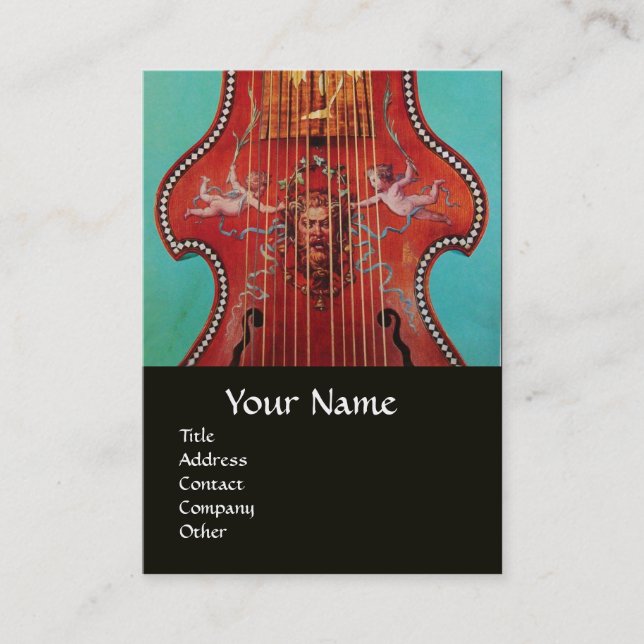 Tarjeta De Visita INSTRUMENTOS MUSICALES ANTIGUOS, LIRA DA GAMBA Mus (Anverso)