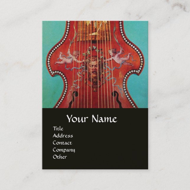 Tarjeta De Visita INSTRUMENTOS MUSICALES ANTIGUOS Música Clásica LYR (Anverso)