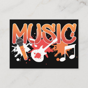 Tarjeta De Visita Instrumentos musicales de arte musical