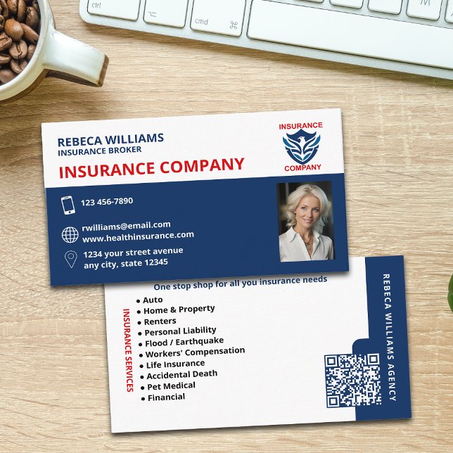 Tarjeta De Visita Insurance Agent / Company (Subido por el creador)