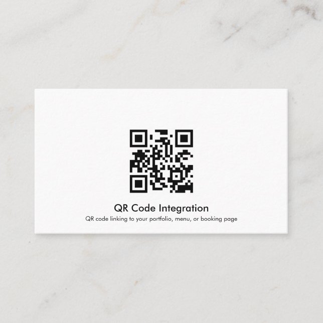 Tarjeta De Visita Integración de código QR (Anverso)