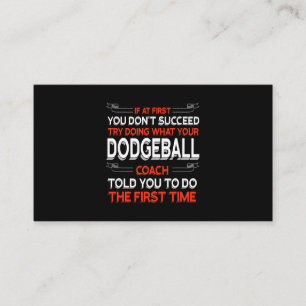 Tarjeta De Visita Intenta Hacer Lo Que Tu Entrenador De Béisbol Te D