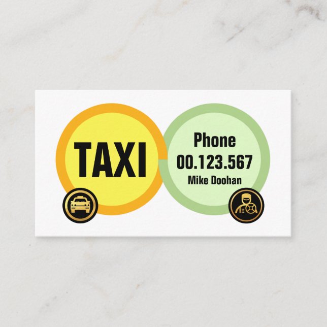 Tarjeta De Visita Interbloqueo de neumáticos Transporte de taxis (Anverso)