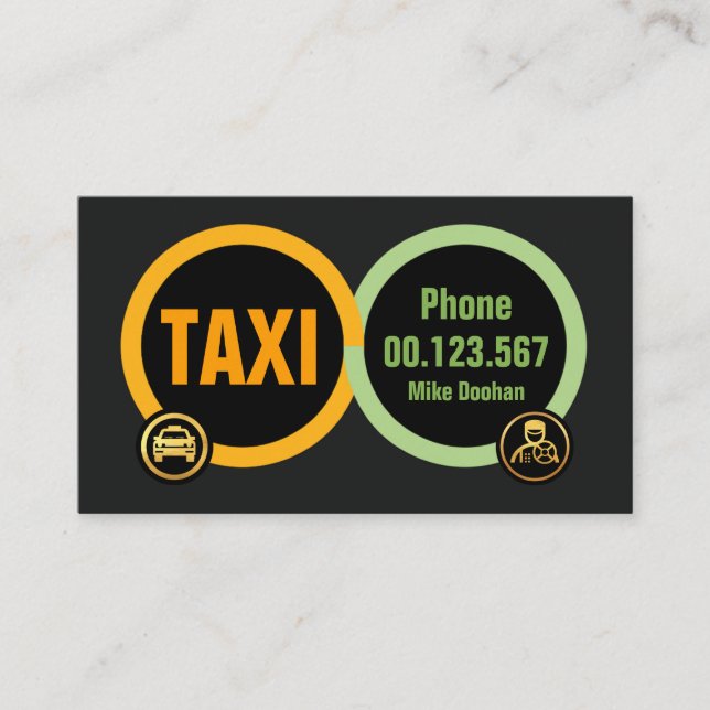 Tarjeta De Visita Interbloqueo del transporte de neumáticos de taxi (Anverso)