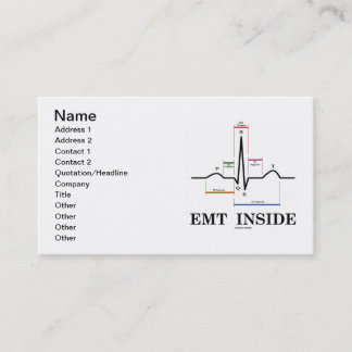 Tarjeta De Visita Interior de EMT (electrocardiograma de ECG/EKG)