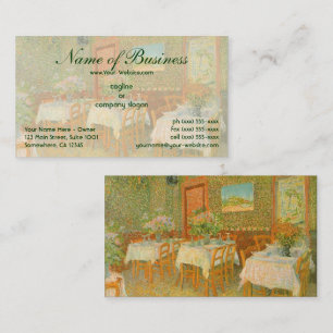 Tarjeta De Visita Interior de un restaurante de Vincent van Gogh