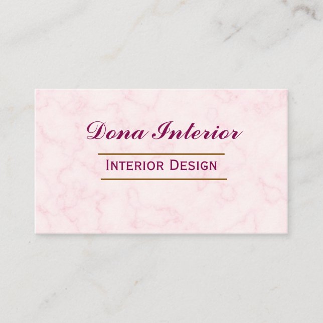Tarjeta De Visita Interior Designer Business Card (Anverso)