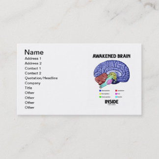 Tarjeta De Visita Interior despertado del cerebro (anatomía del