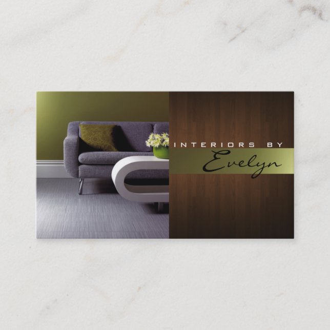 Tarjeta De Visita Interior, Diseñador Exterior (Anverso)