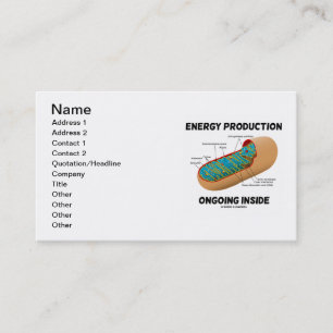 Tarjeta De Visita Interior en curso de la producción energética