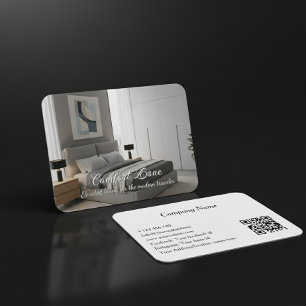 Tarjeta De Visita Interior Minimalista Moderno Foto Alquiler de Va