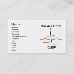 Tarjeta De Visita Interior normal del pulso (electrocardiograma de
