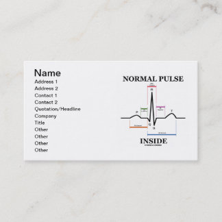 Tarjeta De Visita Interior normal del pulso (electrocardiograma de