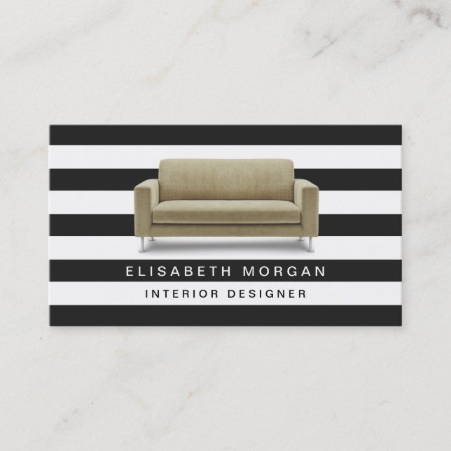 Tarjeta De Visita Interiores Diseñador de configuración de hogar - B (Anverso)