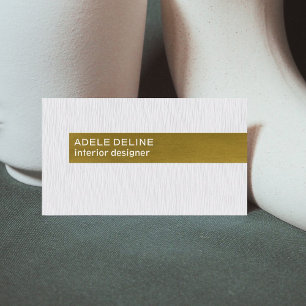 Tarjeta De Visita Interiorista de cobre blanco de la textura moderna