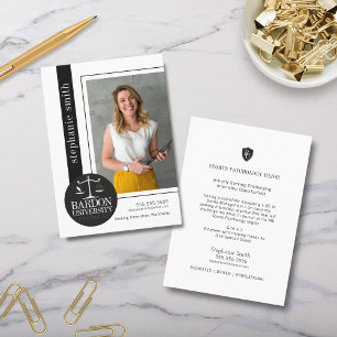 Tarjeta De Visita Internado sobredimensionado de fotografías en blan