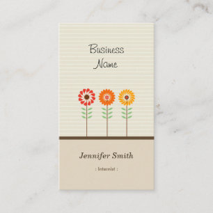 Tarjeta De Visita Internista - Cute Floral Tema