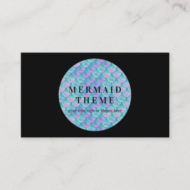 Tarjeta De Visita Intérprete de fiesta de sirena (Anverso)