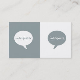 Tarjeta De Visita Intérprete Inglés - Español