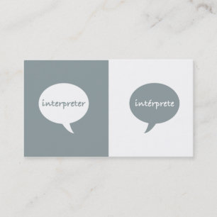 Tarjeta De Visita Intérprete Inglés - Español
