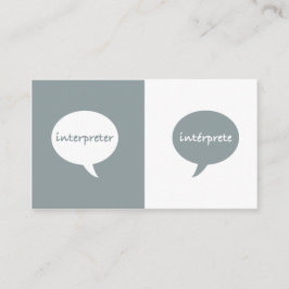 Tarjeta De Visita Intérprete Inglés - Español
