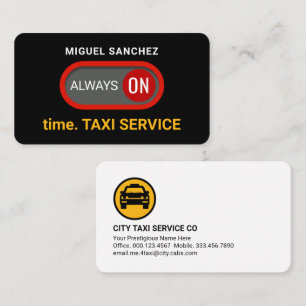 Tarjeta De Visita Interruptor de Encendido de Taxi a Tiempo