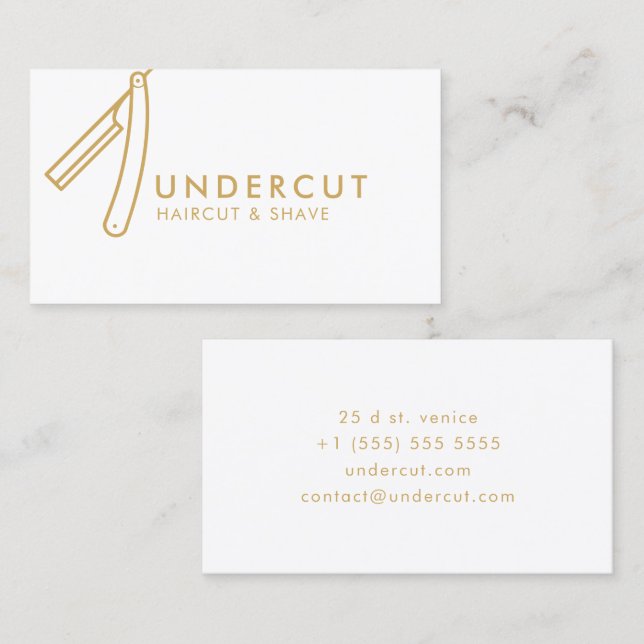 Tarjeta de visita intrépida del peluquero del (Anverso / Reverso)