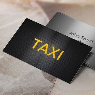 Tarjeta de visita intrépida profesional del taxi