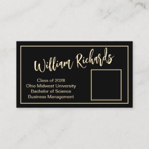 Tarjeta De Visita Introducción a un graduado de fotografía profesion