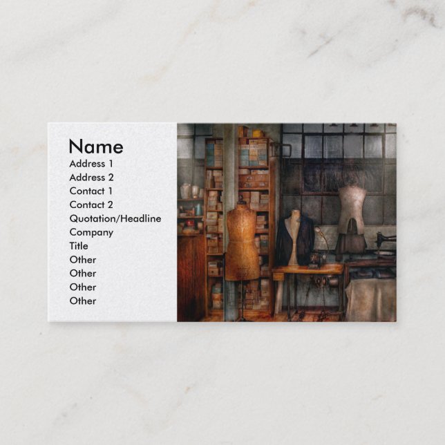 Tarjeta De Visita - Inudstrial - linos de costura de la calidad (Anverso)