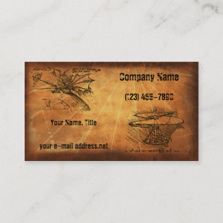 Tarjeta De Visita Invenciones de DaVinci,