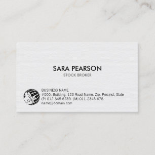 Tarjeta De Visita Inversión en Bolsa Simple