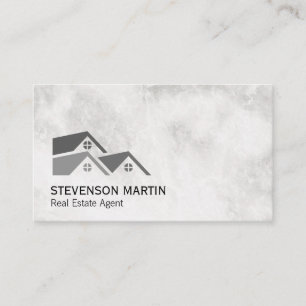 Tarjeta De Visita Inversionista inmobiliario   Ejecutivo Marble   Ag