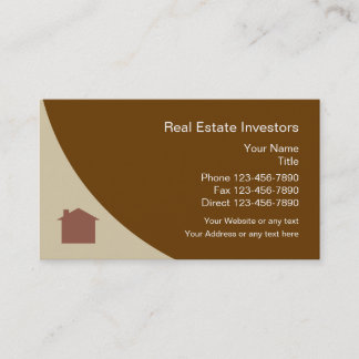 Tarjeta De Visita Inversor de las propiedades inmobiliarias