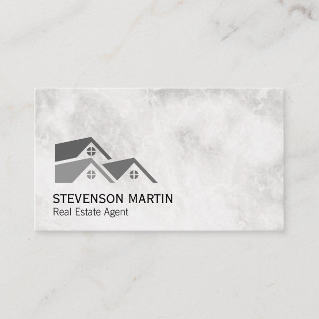 Tarjeta De Visita Inversor inmobiliario | Marble ejecutivo | Realtor (Anverso)