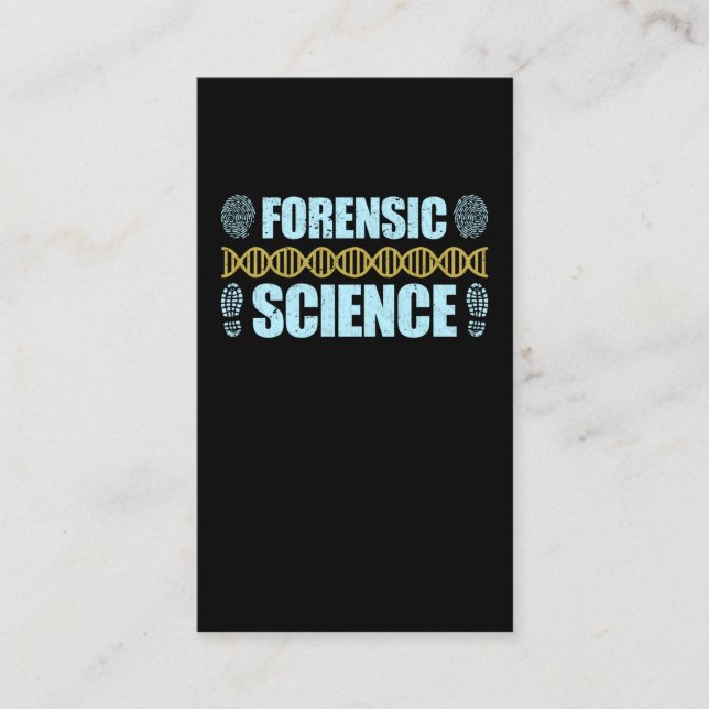 Tarjeta De Visita Investigación científica forense Criminología ADN (Anverso)
