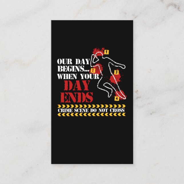 Tarjeta De Visita Investigación científica forense detective de crím (Anverso)