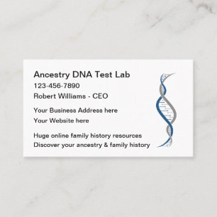 Tarjeta De Visita Investigación de Antepasados de ADN Familiar
