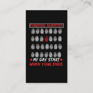 Tarjeta De Visita Investigación forense de huellas dactilares detec