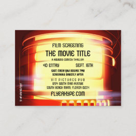 Tarjeta De Visita Investigación Noir de la película del cine de la