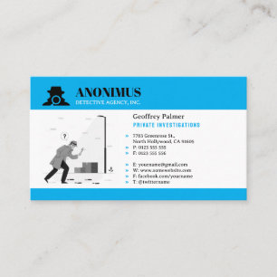 Tarjeta De Visita Investigaciones privadas   Detective Profesional