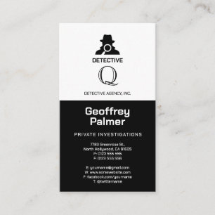 Tarjeta De Visita Investigaciones privadas Detective Profesional