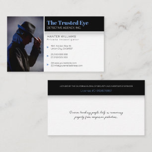 Tarjeta De Visita Investigaciones privadas   Detective Profesional