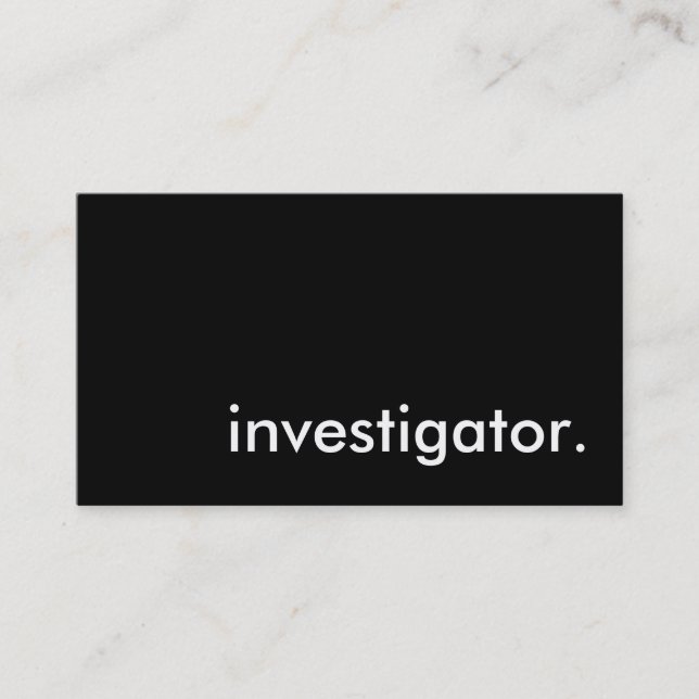 Tarjeta De Visita investigador. (Anverso)