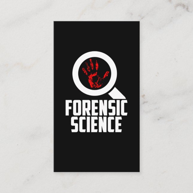 Tarjeta De Visita Investigador científico forense Detecti forense (Anverso)