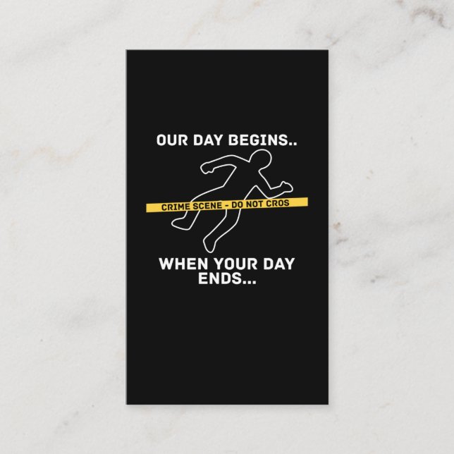 Tarjeta De Visita Investigador de Ciencias Forenses Detective Forens (Anverso)