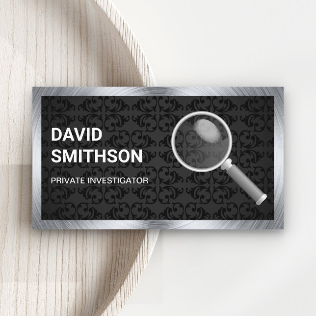 Tarjeta De Visita Investigador de detectives privados de Damask en n (Subido por el creador)