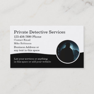 Tarjeta De Visita Investigador de Seguridad de Detective Privado