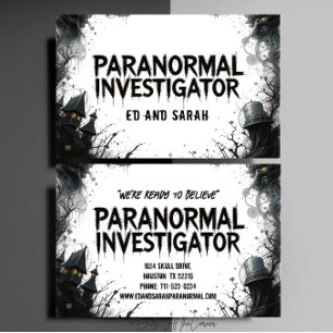 Tarjeta De Visita Investigador paranormal